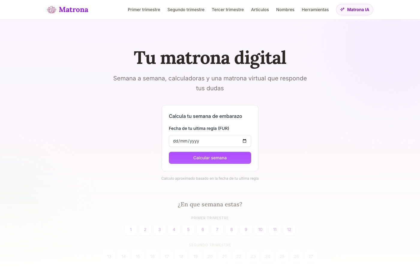 matrona.app - Tu matrona digital